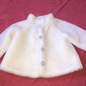 Faux fur coat 6-12 months